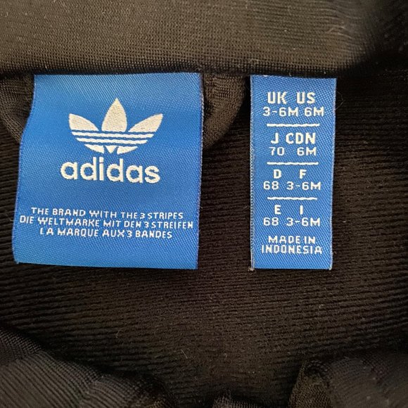 3-6 mos Black Adidas Jump Suit - Picture 6 of 6